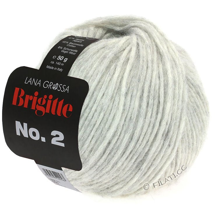 Lana Grossa Brigitte NO 2. Farve 13 - sølvgrå