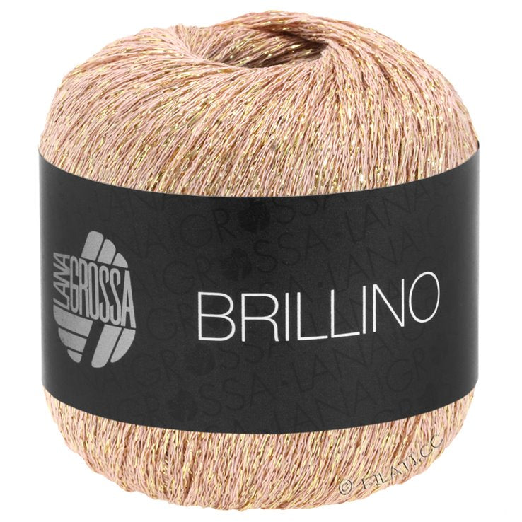 Lana Grossa Brillino farve 19 - gammel rosa/gylden
