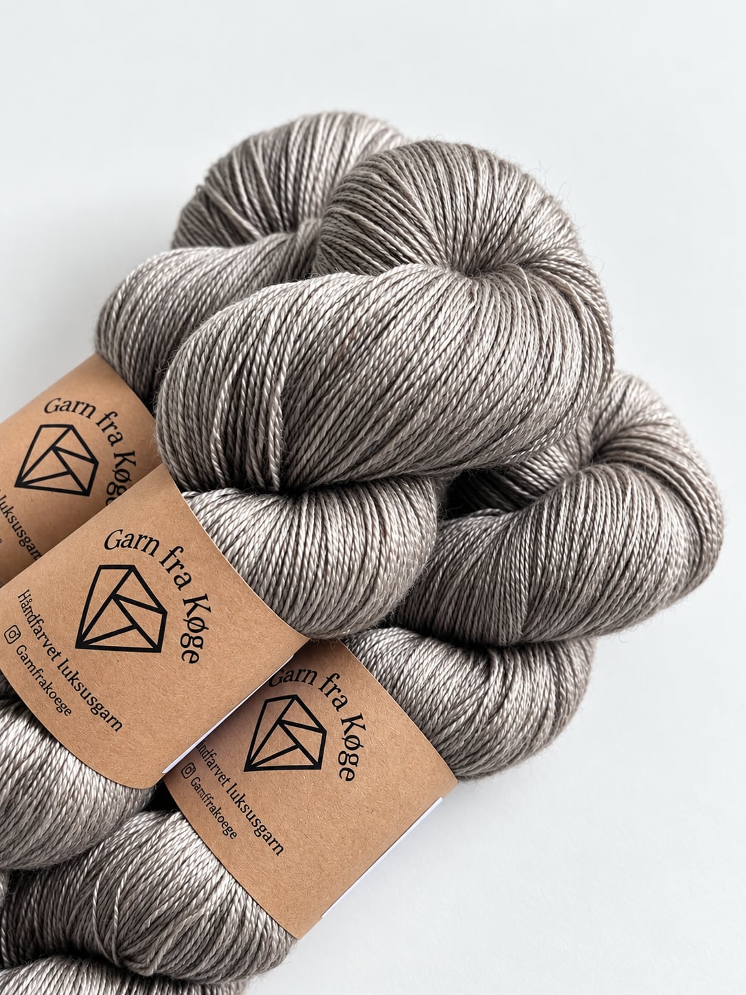Garn fra Køge merino/silke/yak-lace (ufarvet)