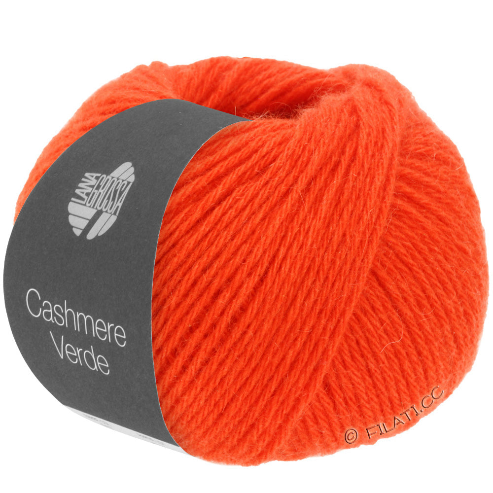 Lana Grossa Cashmere Verde farve 10 - Rødorange
