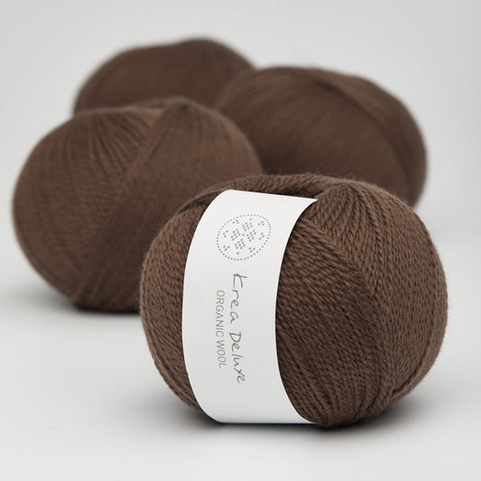 Krea Deluxe Organic wool 1 farve 29 mørkebrun