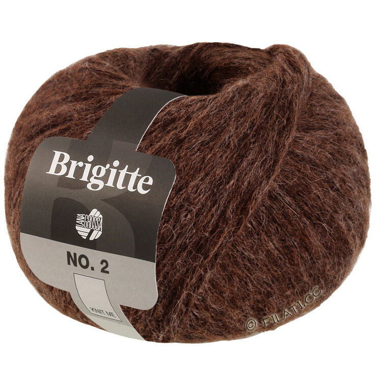 Lana Grossa Brigitte NO 2. Farve 68- chokolade brun