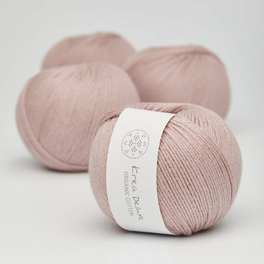 Krea Deluxe Organic Cotton farve 14 lys støvet rosa