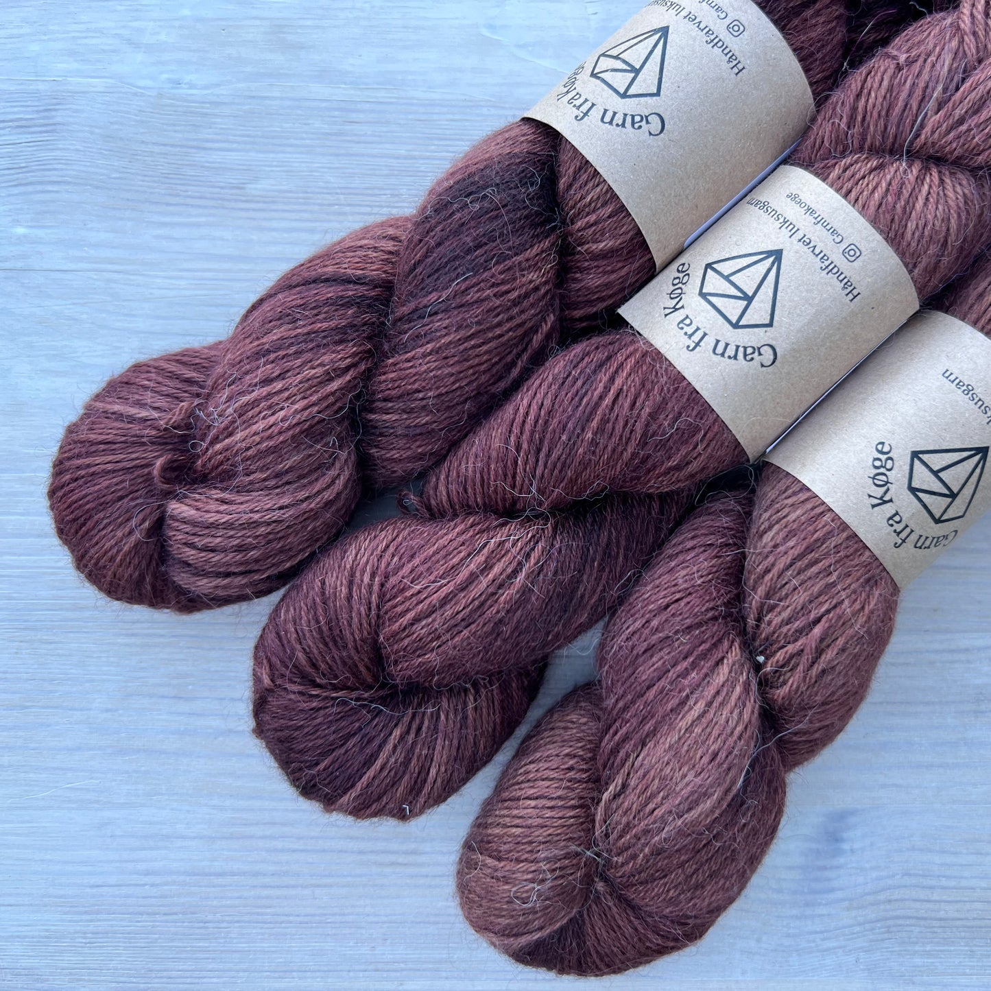 Garn Fra Køge Alpaca/silk (syrefarvet) farve Chokolade