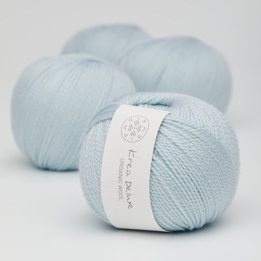 Krea Deluxe Organic wool 1 farve 24 isblå