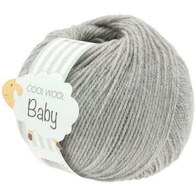 Lana Grossa Cool Wool Baby - 206 Lys gråmeleret