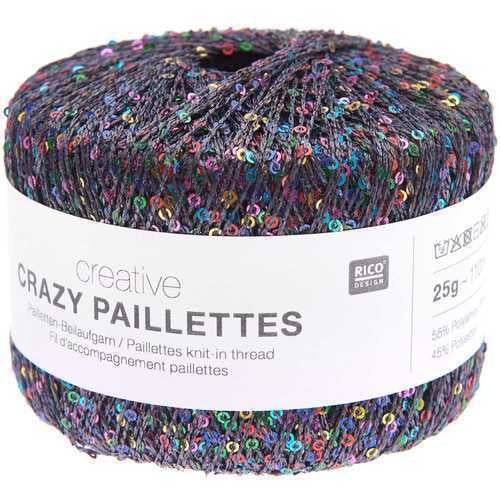 Rico Design Creative Crazy pailettes farve - Antracit