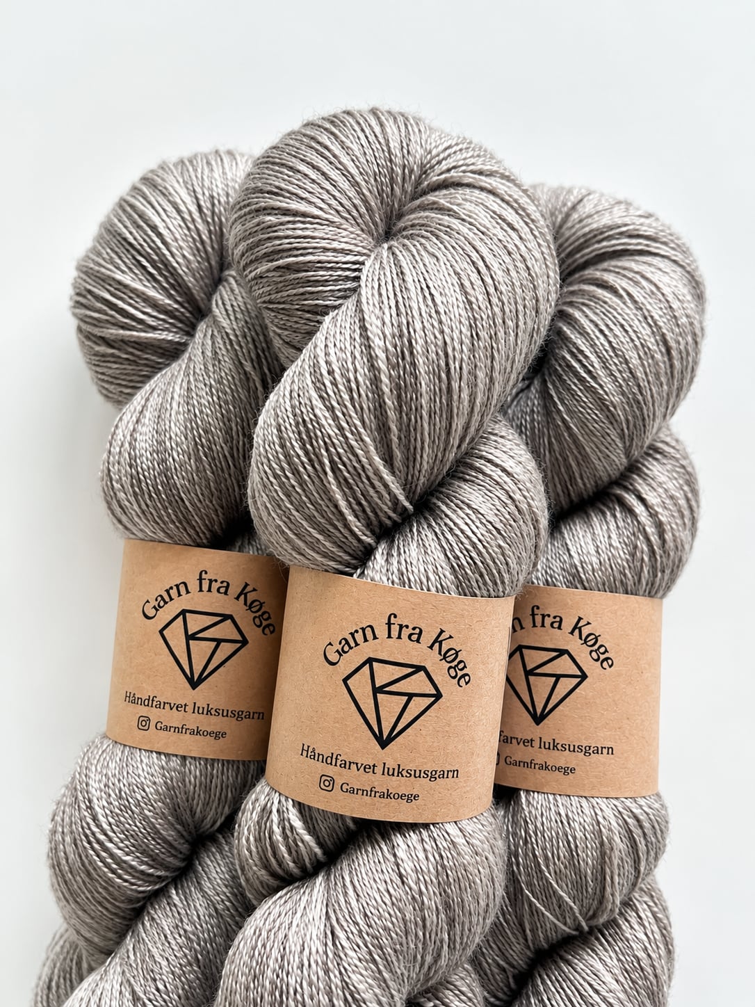 Garn fra Køge merino/silke/yak-lace (ufarvet)
