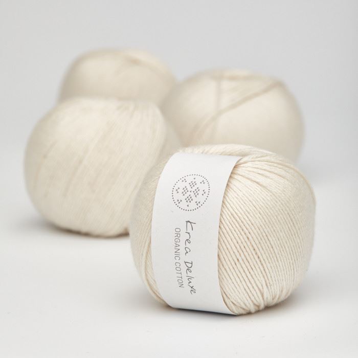 Krea Deluxe Organic Cotton - 01 Natur hvid