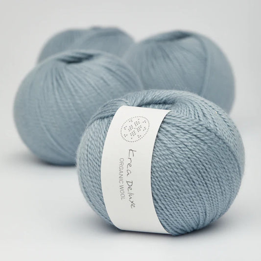 Krea Deluxe Organic Wool 1 - 25 Støvet Lyseblå