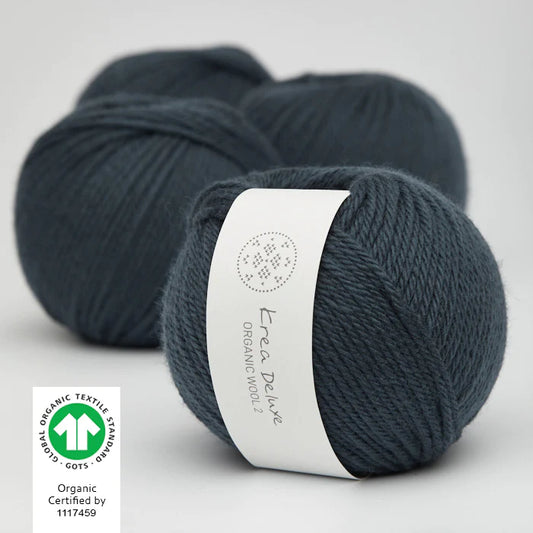 Krea Deluxe Organic Wool 2 - 27 Marineblå