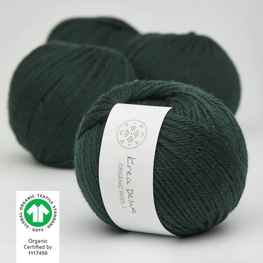 Krea Deluxe Organic Wool 2 - 45 Flaskegrøn