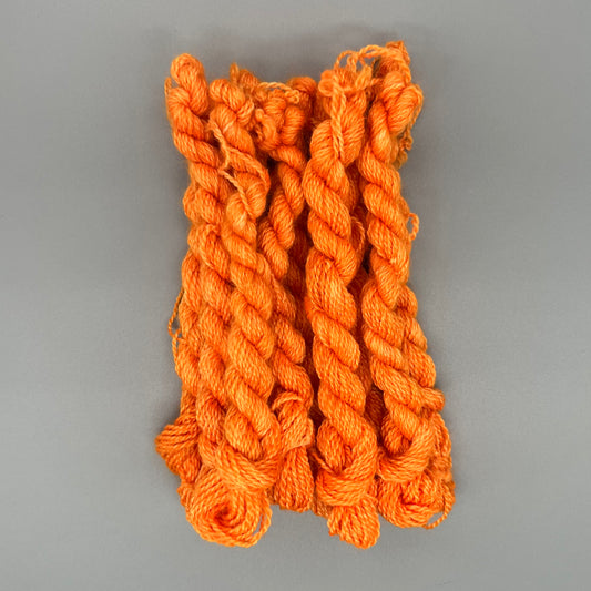 Garn Fra Køge Håndfarvet Broderigarn, Uld/Silke - Orange