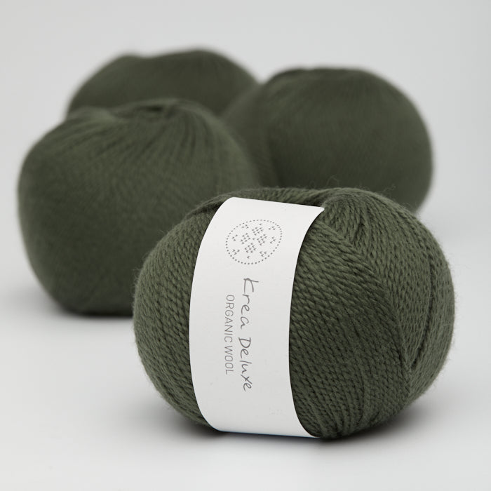 Kreadeluxe Organic wool 1 - 36 armygrøn