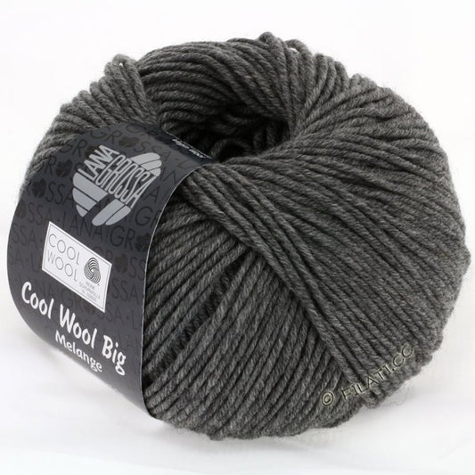Lana Grossa Cool Wool Big - 617 Mørk grå meleret