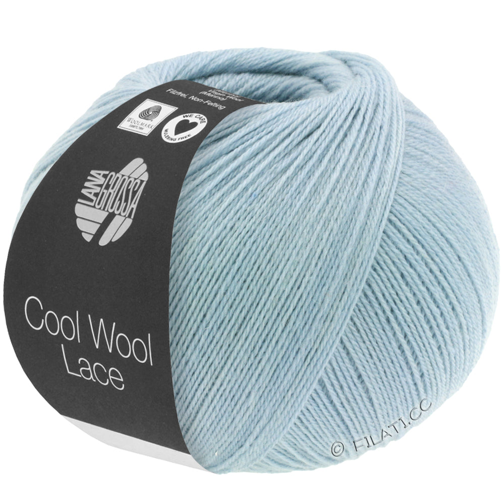 Lana Grossa Cool Wool Lace 34 pastelblå