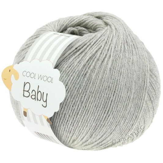 Lana Grossa Cool Wool Baby 206 - lys gråmeleret