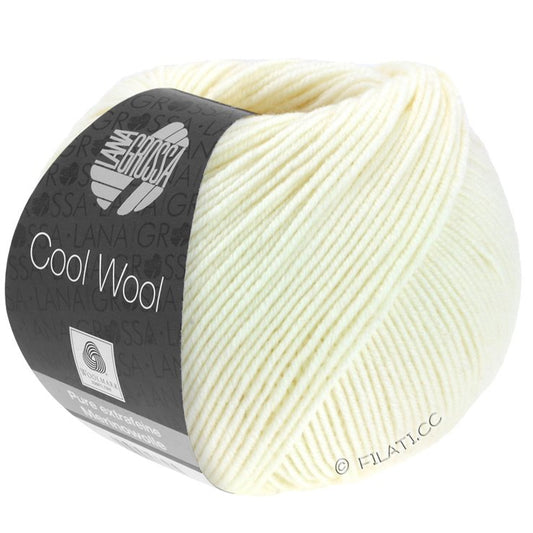 Lana Grossa Cool Wool - 432 Råhvid